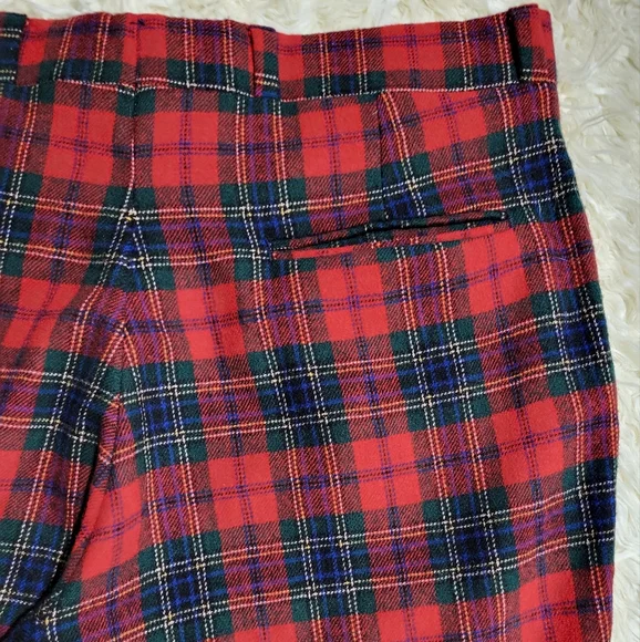 Pendleton Red and Black Dress Pants with Straight Leg Cut